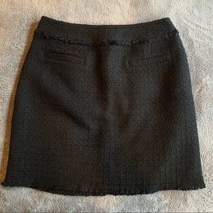 black wool mini skirt